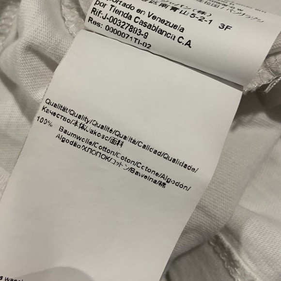 Boss Crew Neck White Monogram Logo Embossed Tee Cotton Short Sleeve T-shirt XL - Picture 10 of 10